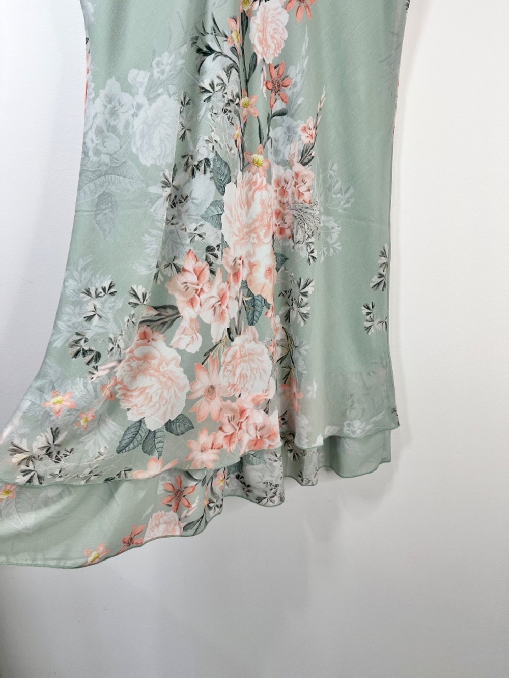 Coldwater Creek Mint Green Floral Short Sleeve Dress - Picture 5 of 8